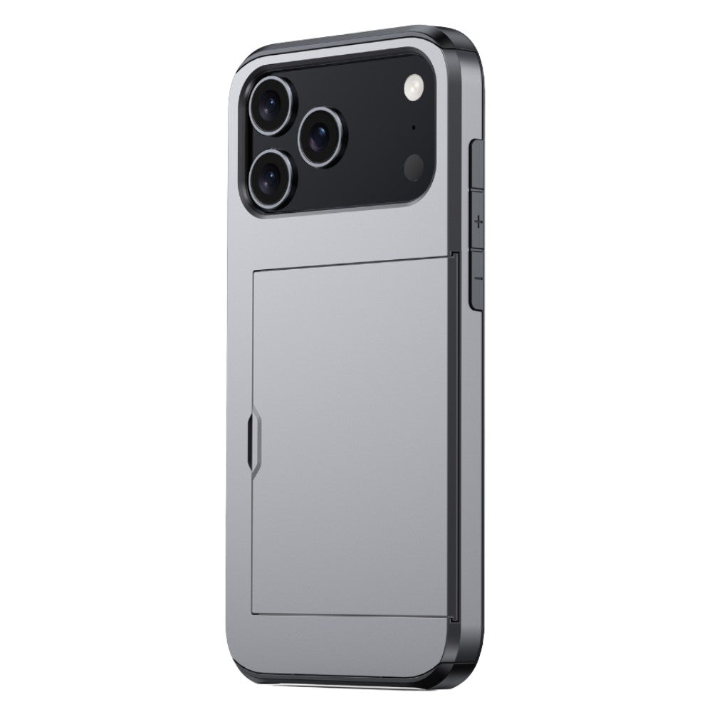 Depereo Military Grade Slide Wallet Case For iPhone With Card Slot Grey iPhone 17 Pro Max