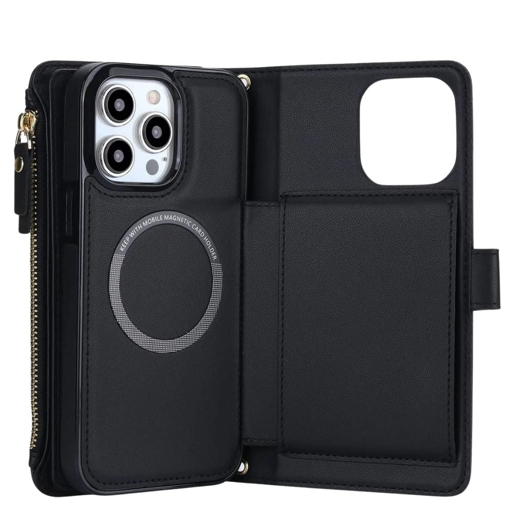 Detineo RFID Magnetic Detachable Wallet iPhone Case Black