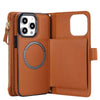 Detineo RFID Magnetic Detachable Wallet iPhone Case Brown