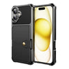 Echo Luxury Leather Wallet Case For iPhone Series 14-17 Black iPhone 17