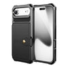 Echo Luxury Leather Wallet Case For iPhone Series 14-17 Black iPhone Air