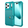 Echo Luxury Leather Wallet Case For iPhone Series 14-17 Green