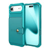 Echo Luxury Leather Wallet Case For iPhone Series 14-17 Green iPhone Air