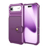Echo Luxury Leather Wallet Case For iPhone Series 14-17 Purple iPhone Air