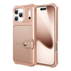 Echo Luxury Leather Wallet Case For iPhone Series 14-17 Rose