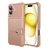 Echo Luxury Leather Wallet Case For iPhone Series 14-17 Rose iPhone 17