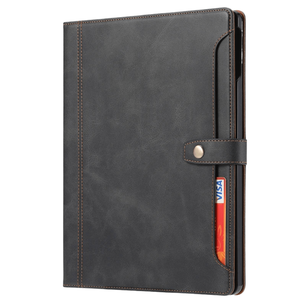 Eluvio Leather iPad Case With Card Slots Black
