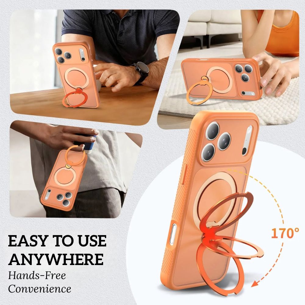 Feteo Slim Shockproof iPhone Case With Ring Holder