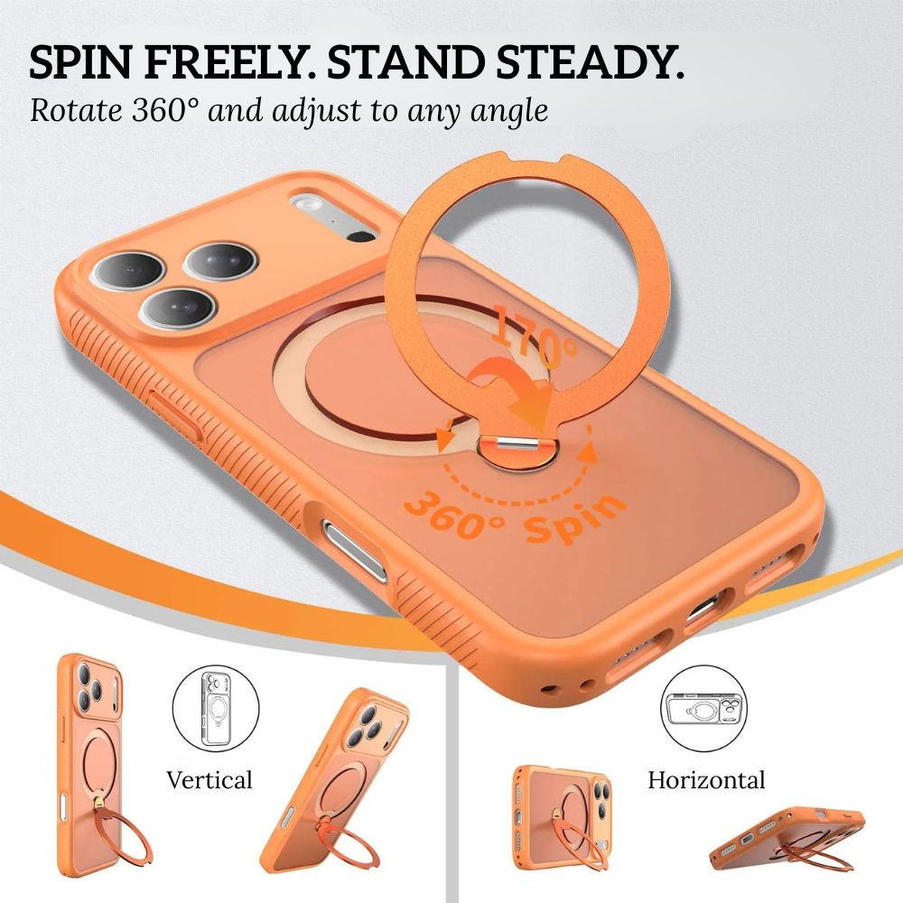 Feteo Slim Shockproof iPhone Case With Ring Holder
