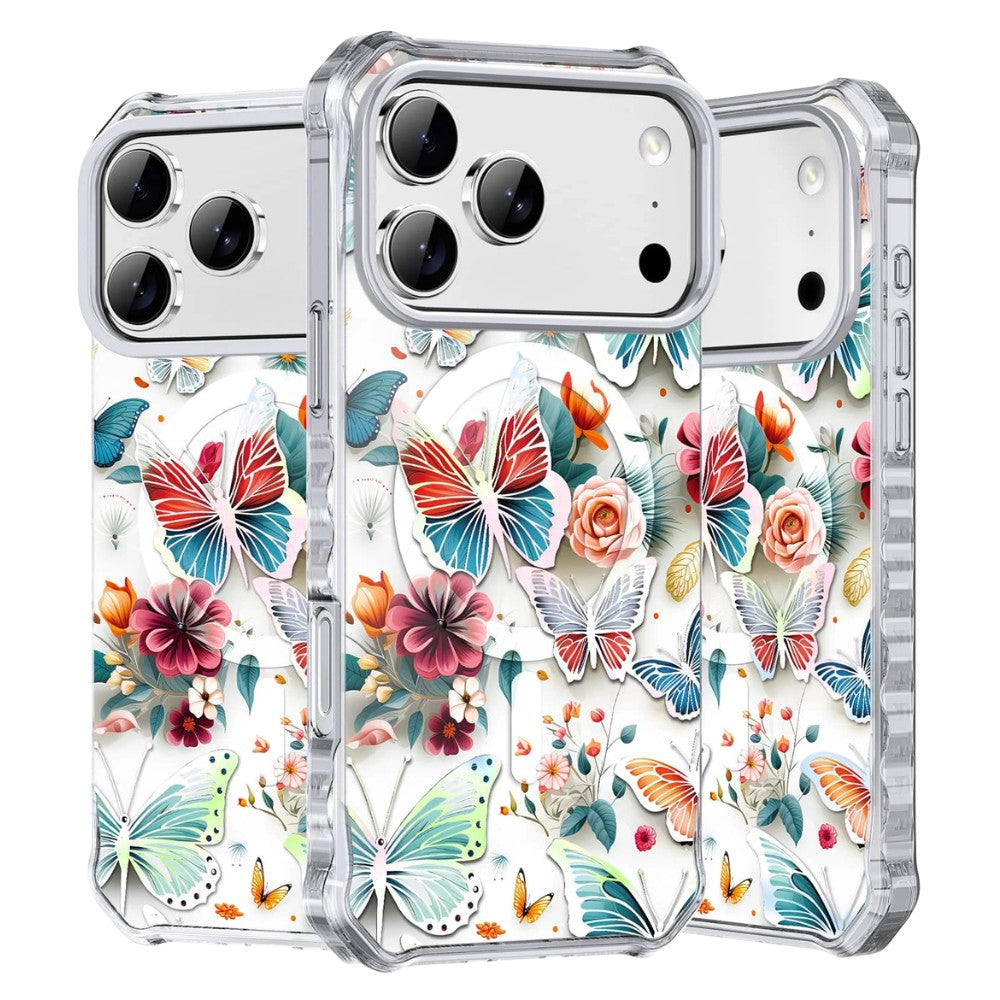 Ferlo Slim Magnetic Shockproof iPhone Case Garden Wings
