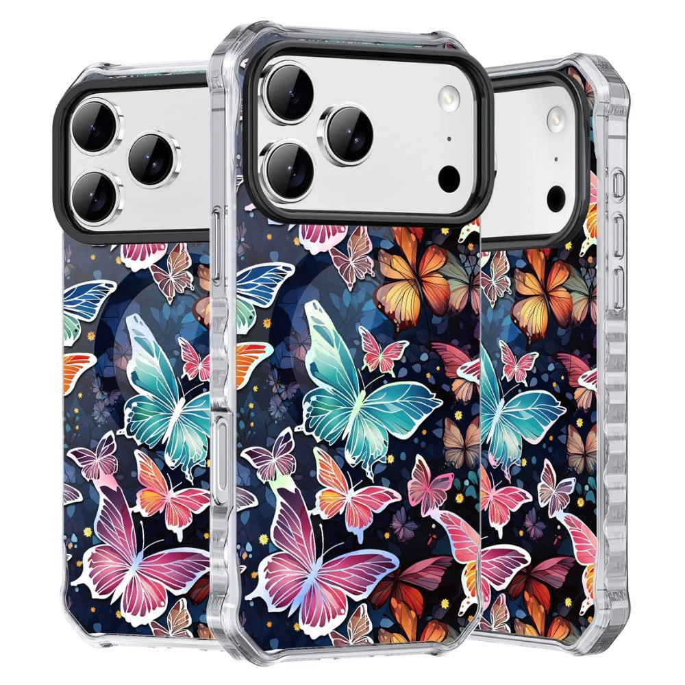 Ferlo Slim Magnetic Shockproof iPhone Case Midnight Butterfly