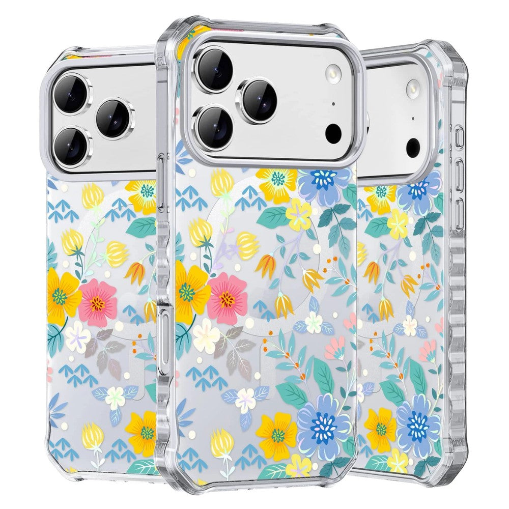 Ferlo Slim Magnetic Shockproof iPhone Case Sunny Floral
