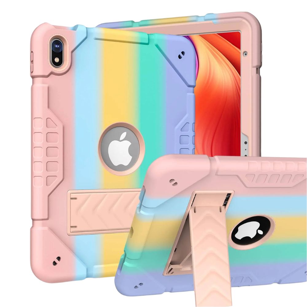 Ferrox Heavy Duty iPad Case With Kickstand Rainbow