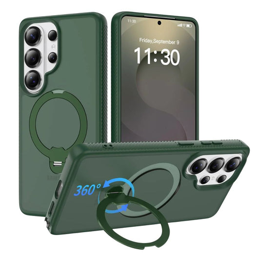 Filius Slim Shockproof Galaxy Case With Ring Holder Dark Green