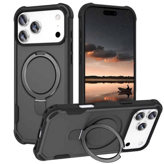 Fruor Slim Shockproof MagSafe iPhone Case With Ring Holder Black