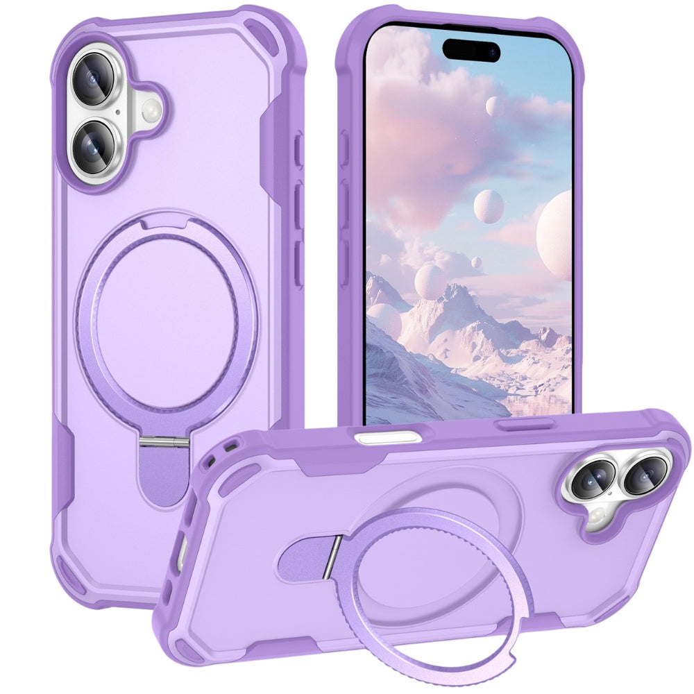 Fruor Slim Shockproof MagSafe iPhone Case With Ring Holder Purple iPhone 17