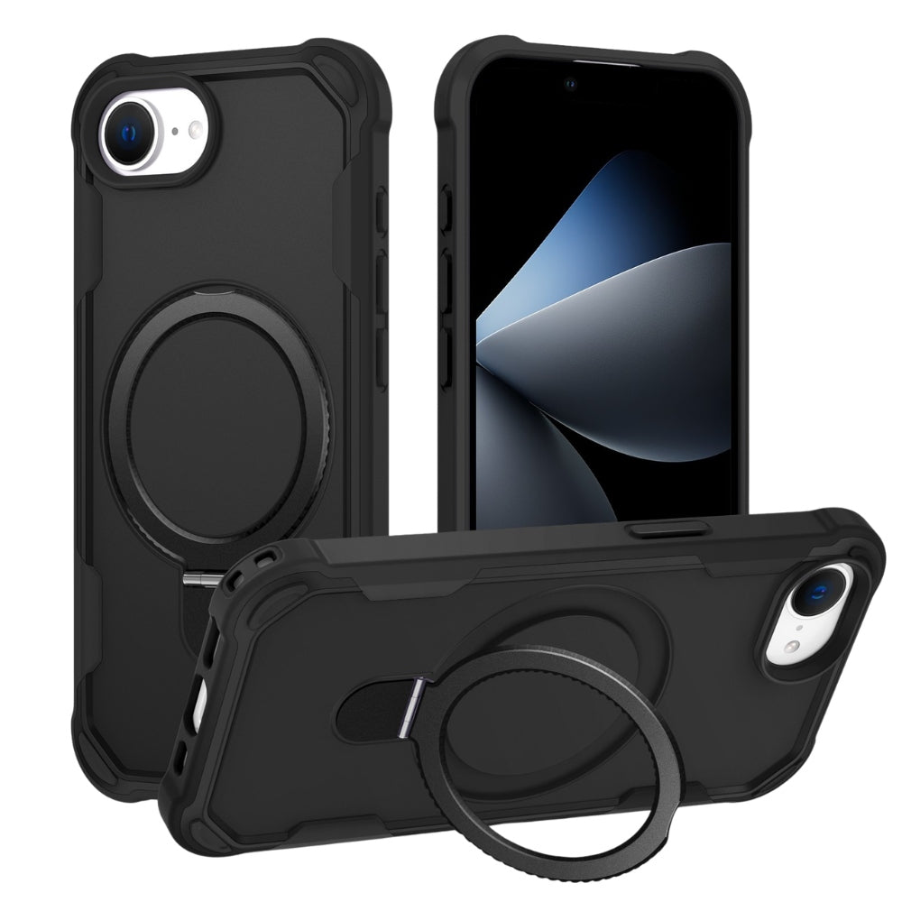 Fruor Slim Shockproof MagSafe iPhone Case With Ring Holder Black iPhone 16