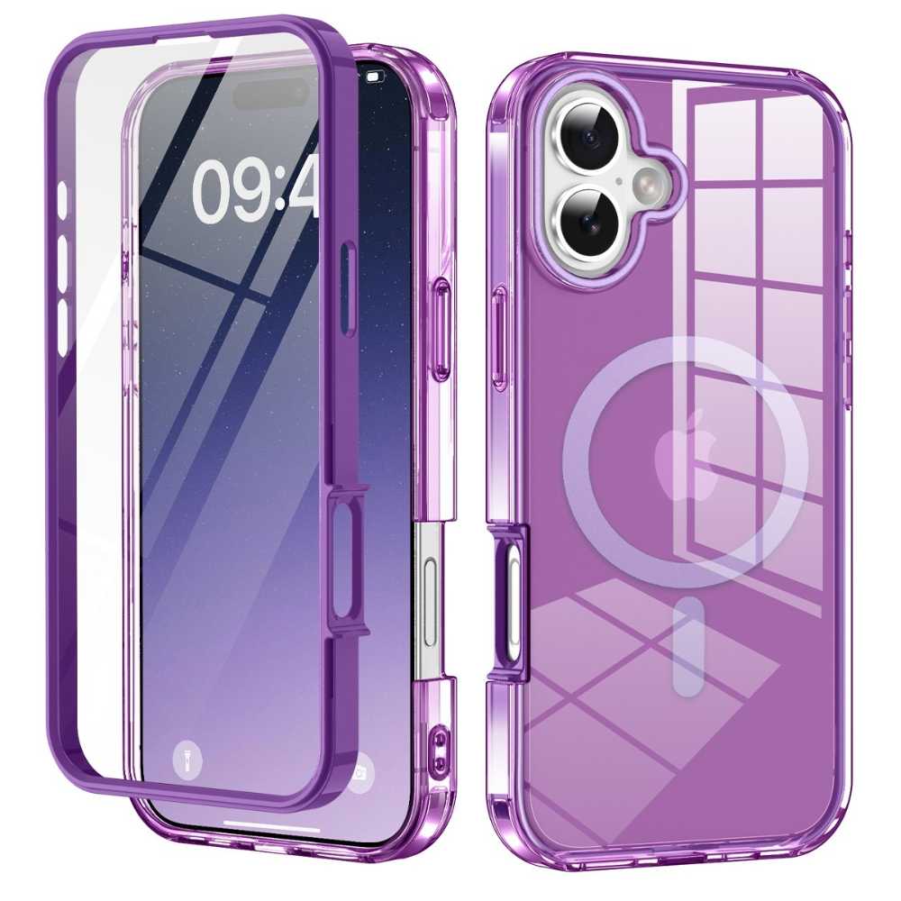 Advoco Shockproof MagSafe iPhone Case With Screen Protector Dark Purple iPhone 17