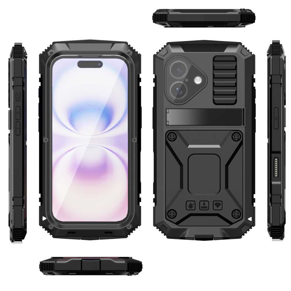 Thor Shockproof iPhone Case With Kickstand Black iPhone 17