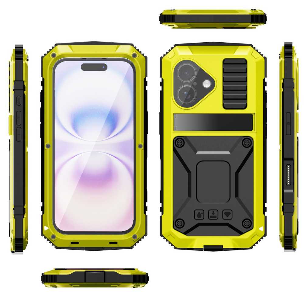 Thor Shockproof iPhone Case With Kickstand Yellow iPhone 17