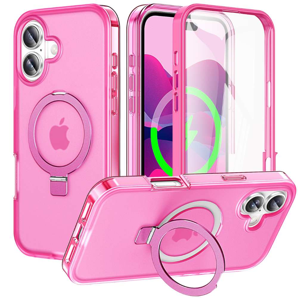 Dives Shockproof Matte iPhone Case With Screen Protector And Ring Holder iPhone 17