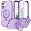 Dives Shockproof Matte iPhone Case With Screen Protector And Ring Holder Purple iPhone 17
