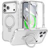 Dives Shockproof Matte iPhone Case With Screen Protector And Ring Holder Transparent