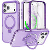 Dives Shockproof Matte iPhone Case With Screen Protector And Ring Holder Purple