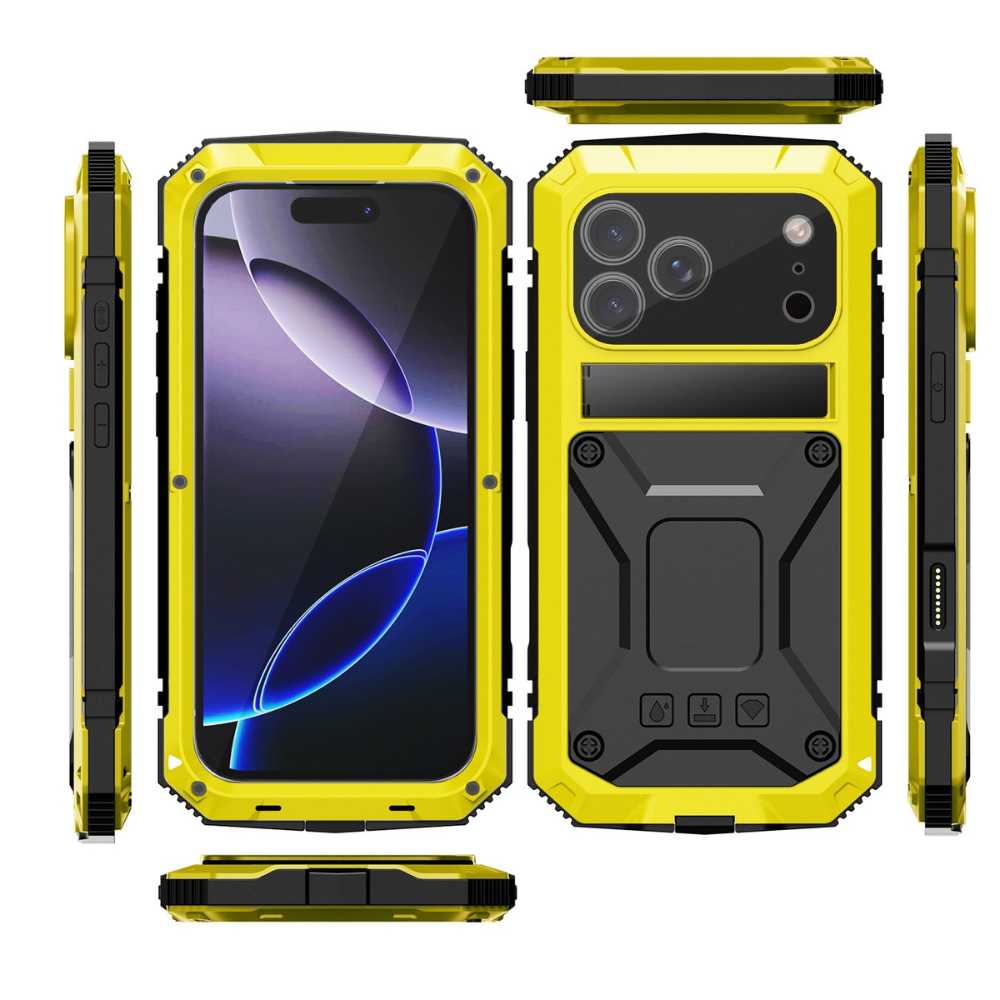 Thor Shockproof iPhone Case With Kickstand Yellow