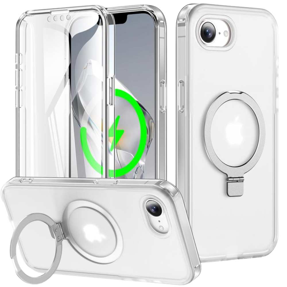 Dives Shockproof Matte iPhone Case With Screen Protector And Ring Holder Transparent iPhone 17e