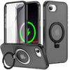 Dives Shockproof Matte iPhone Case With Screen Protector And Ring Holder Black iPhone 17e
