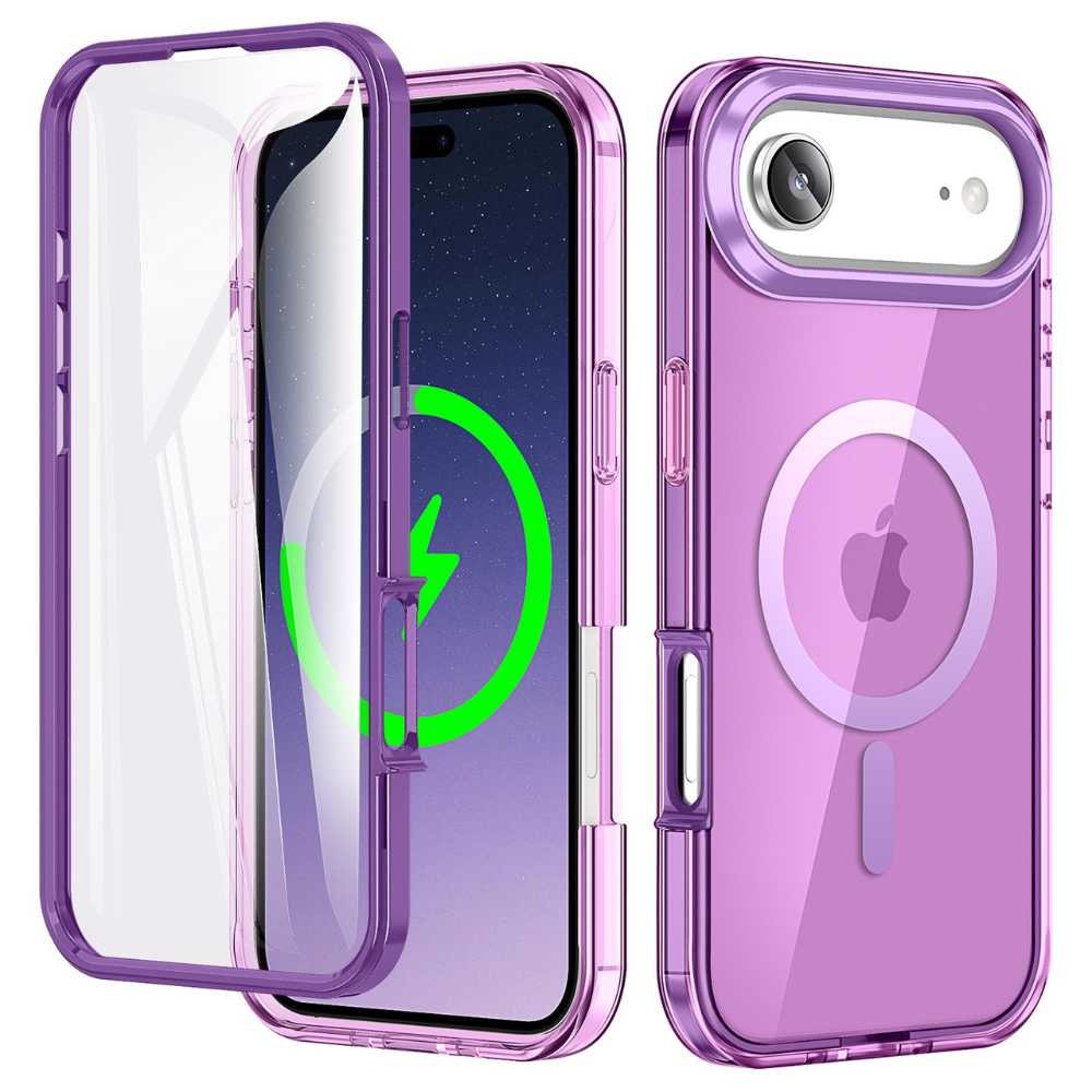 Advoco Shockproof MagSafe iPhone Case With Screen Protector Dark Purple iPhone Air