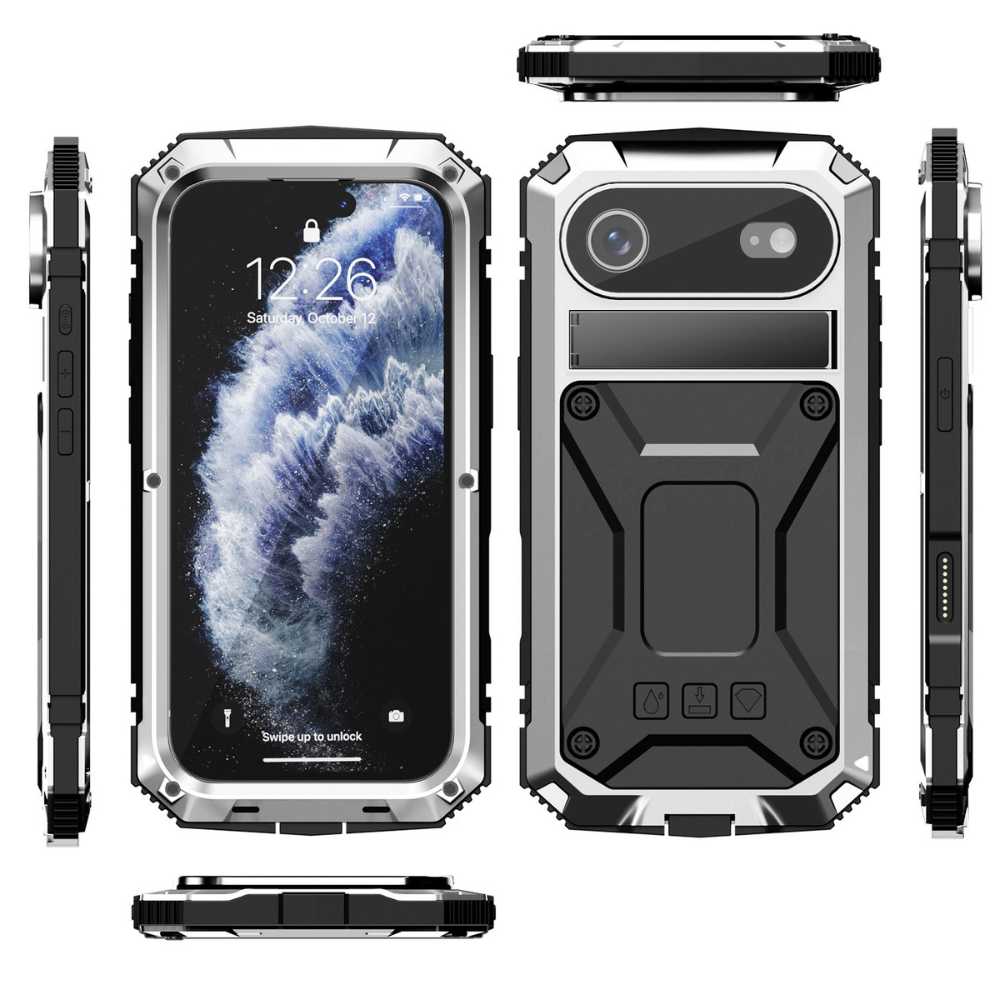 Thor Shockproof iPhone Case With Kickstand Silver iPhone Air