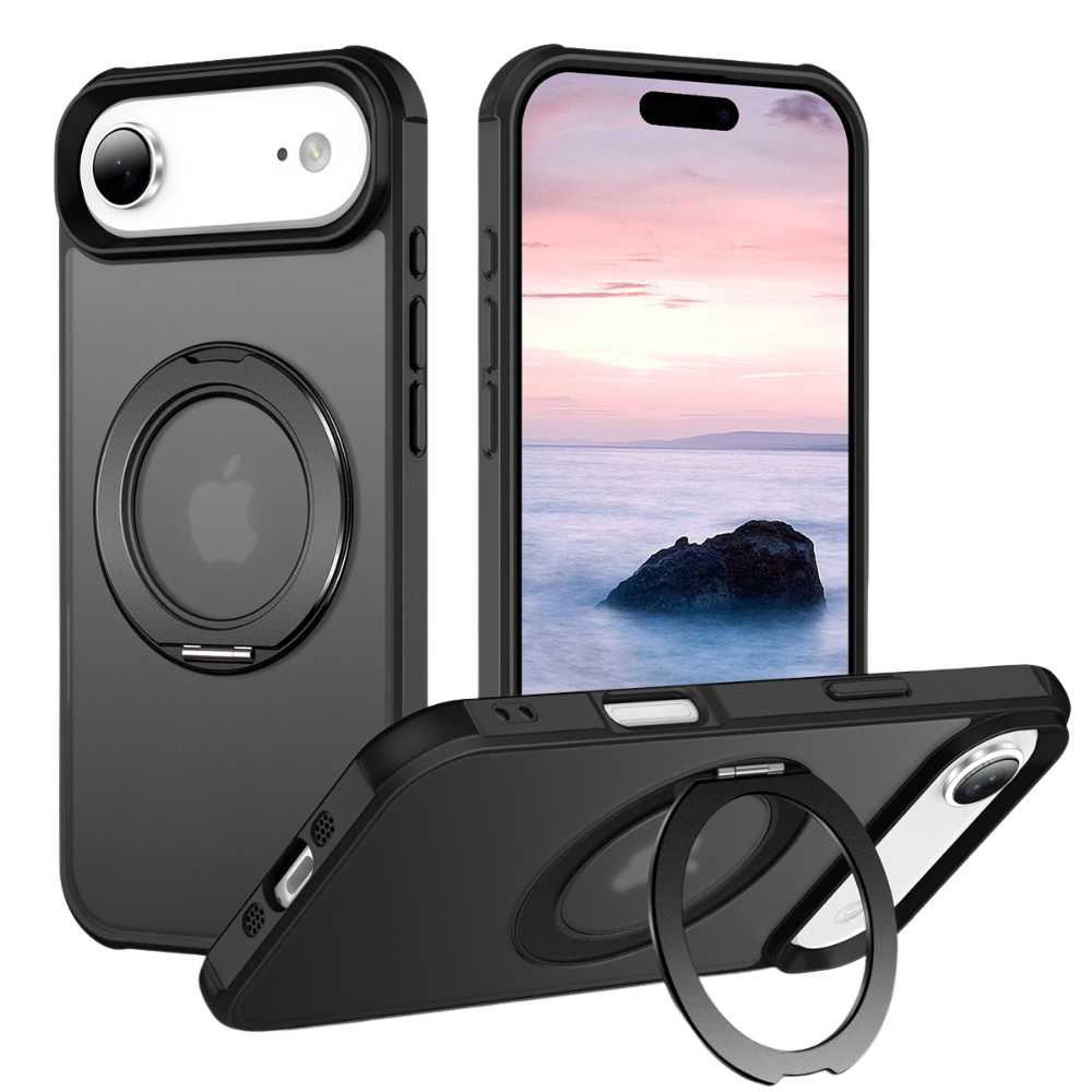 Creo Shockproof iPhone Case With 360° Rotatable Magnetic Ring Black iPhone Air