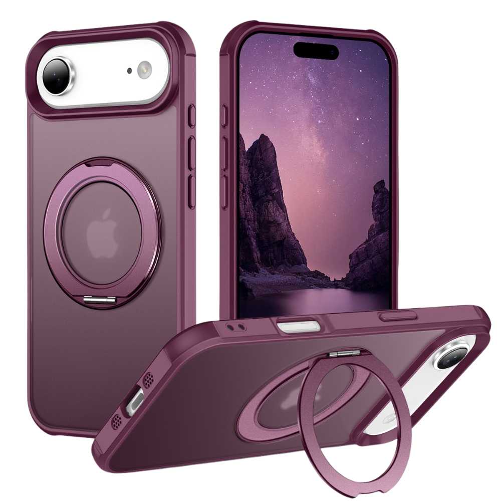 Creo Shockproof iPhone Case With 360° Rotatable Magnetic Ring Claret iPhone Air