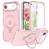 Dives Shockproof Matte iPhone Case With Screen Protector And Ring Holder Pink iPhone Air