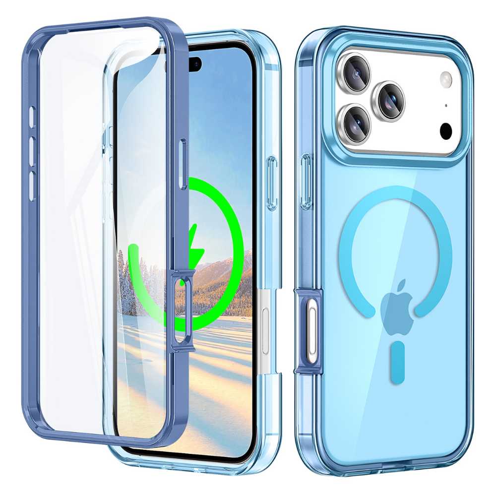 Advoco Shockproof MagSafe iPhone Case With Screen Protector Blue