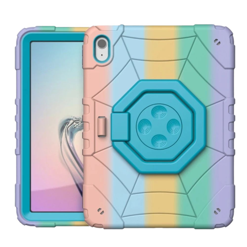 Imperix Spider Web Heavy Duty iPad Case Rainbow