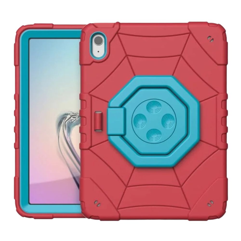 Imperix Spider Web Heavy Duty iPad Case Red Blue