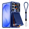 Intereo Slim Shockproof Galaxy Case With Card Holder Blue