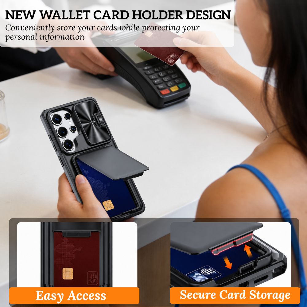 Intereo Slim Shockproof Galaxy Case With Card Holder