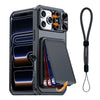 Invictor Slim Shockproof iPhone Case With Card Holder Black