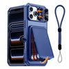 Invictor Slim Shockproof iPhone Case With Card Holder Blue