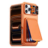 Invictor Slim Shockproof iPhone Case With Card Holder Orange iPhone 15 Pro Max