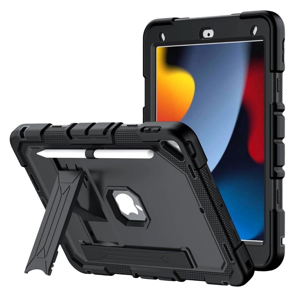 Laesio Heavy-Duty Shockproof iPad Case Black