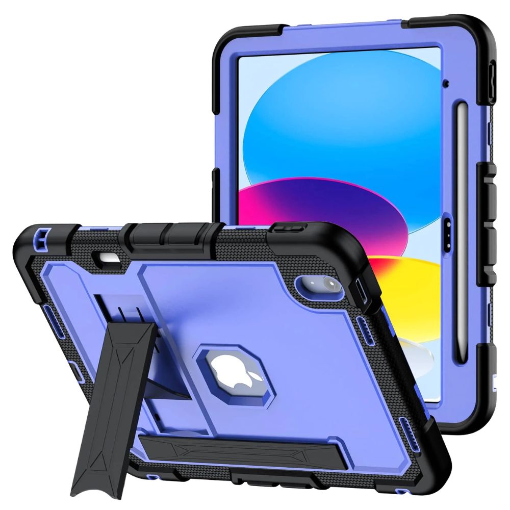 Laesio Heavy-Duty Shockproof iPad Case Black Blue