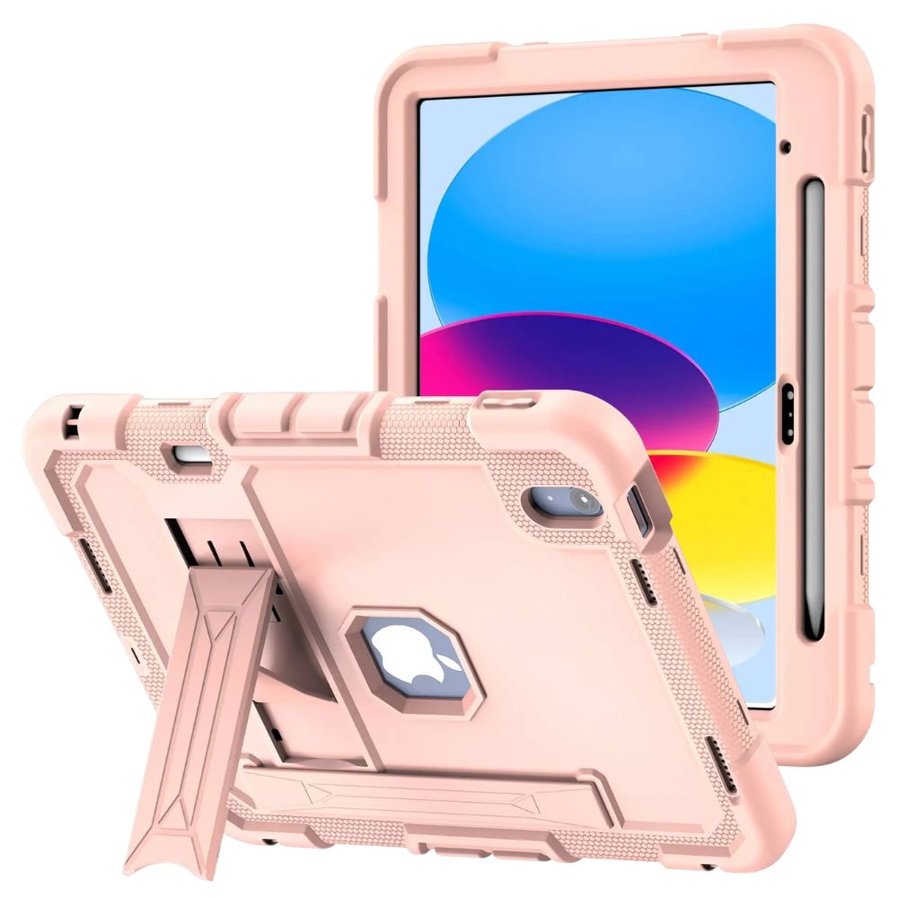 Laesio Heavy-Duty Shockproof iPad Case Pink