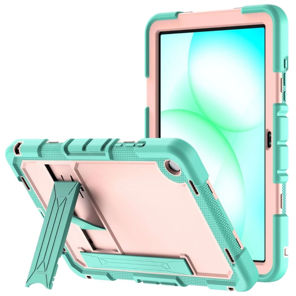 Laetans Heavy-Duty Shockproof Galaxy Tab Case Green Pink
