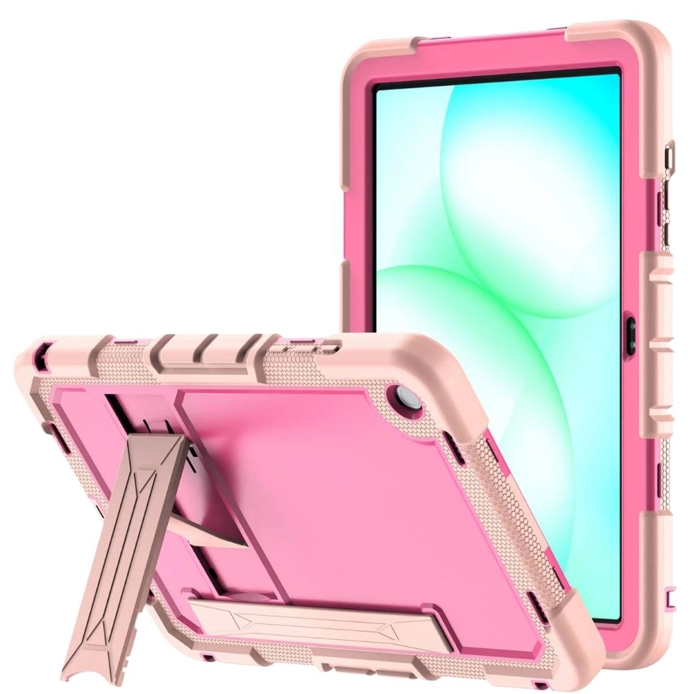 Laetans Heavy-Duty Shockproof Galaxy Tab Case Pink Rose Red