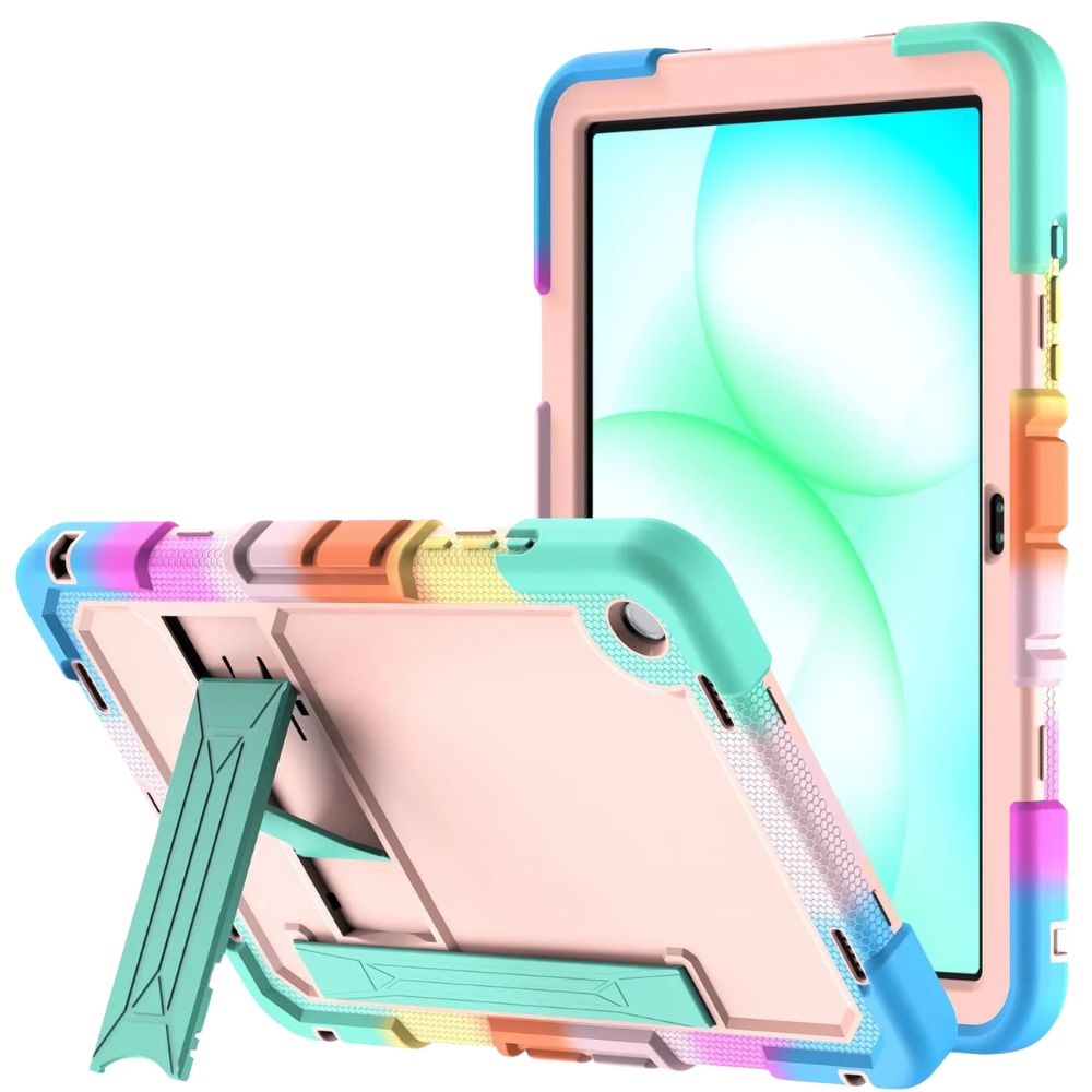 Laetans Heavy-Duty Shockproof Galaxy Tab Case Rainbow Pink